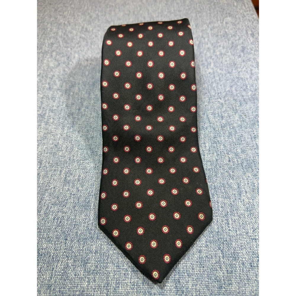 Vintage Givenchy Monsieur Men's 100% Italian Silk Tie Black 57" Long